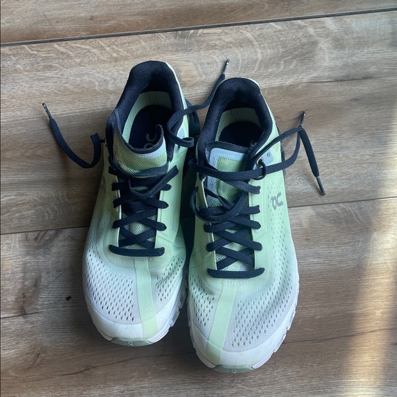 On Running Green and Blue Athletic Shoes with Modern Design - Picture 13 of 13